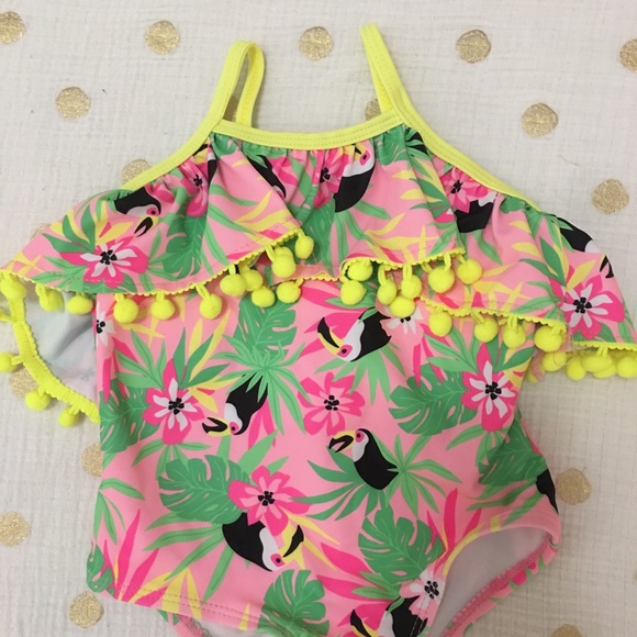 NWOT {Nicole Miller} Swimsuit 🌺 Toddler LAST ONE - Picture 3 of 7